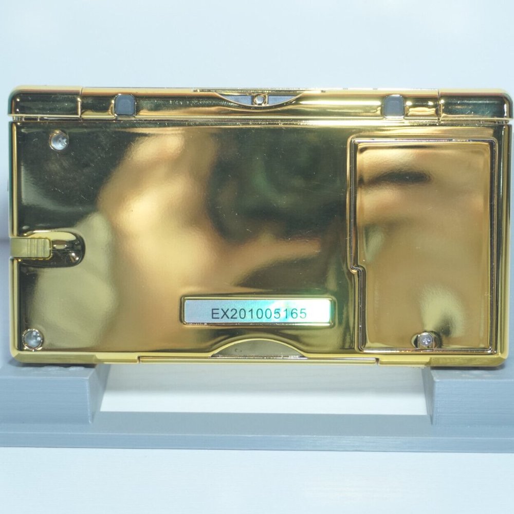Nintendo DS Lite Shiny Glossy Metallic 24K Gold Handheld Game System w/ Charger - Picture 5 of 9